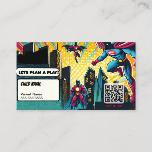 De Presentación Tarjeta Super Hero Plan a Play
