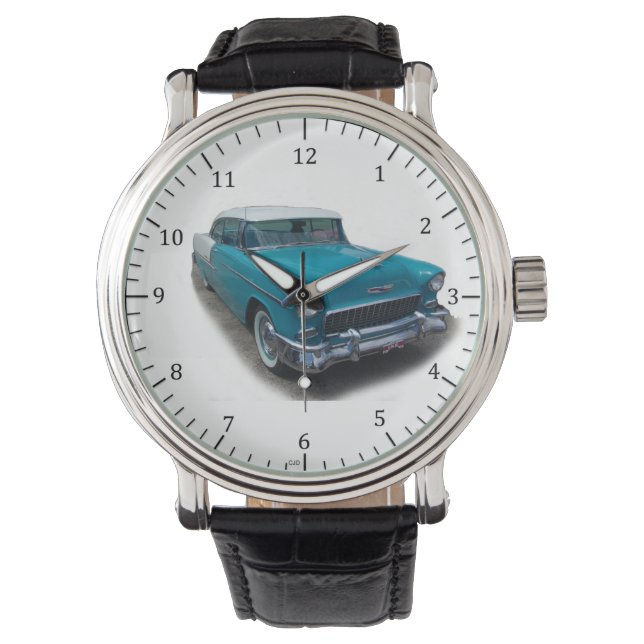 De Pulsera 1955 reloj azul/blanco Bel Air (Anverso)