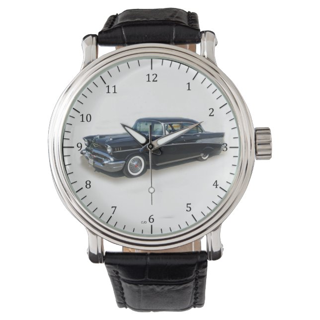 De Pulsera 1957 negro Bel Air 4 puerta reloj (Anverso)