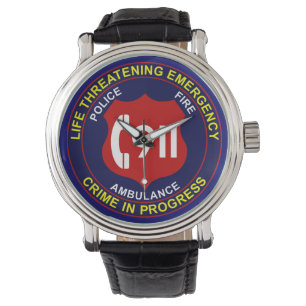 De Pulsera 911 policía del reloj enciende la ambulancia