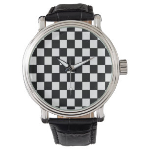 De Pulsera A cuadros blanco y negro - reloj