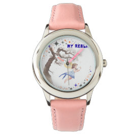 De Pulsera Acuarela estética hada mi reino niñas rosa reloj
