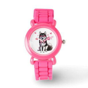 De Pulsera Adorable reloj siberiano Husky para niños