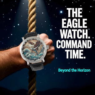 De Pulsera Águila Calva Cazando Pescado Océano Reloj