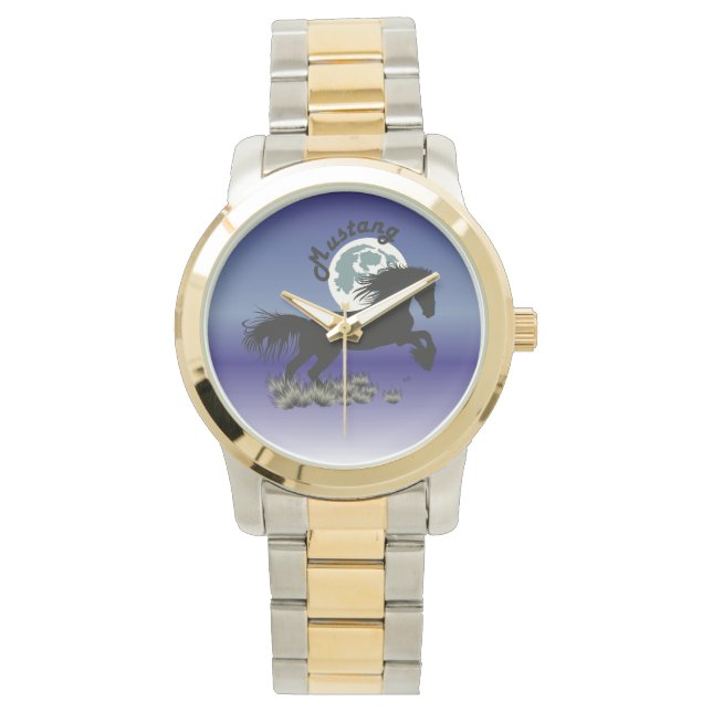 De Pulsera Caballo - mustang reloj (Anverso)