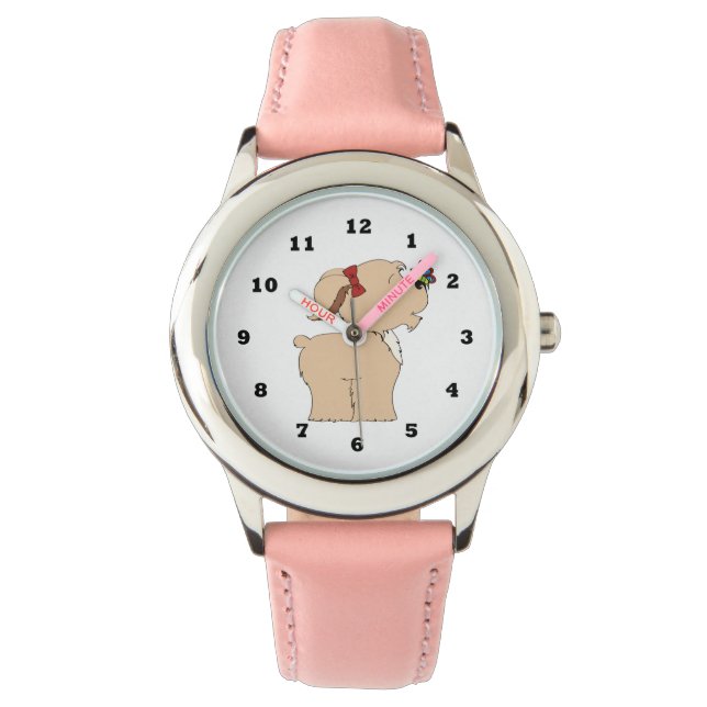 De Pulsera Chicas Puppy personalizado reloj divertido (Anverso)