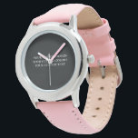De Pulsera Crear su propio reloj personalizado<br><div class="desc">Personalizar este producto agregando sus propias imágenes y texto y eligiendo sus fuentes y colores favoritos. Visite Arte Aviar en Zazzle para ver toda nuestra colección de productos fáciles de personalizar y de alta calidad!</div>