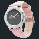 De Pulsera Crear su propio reloj personalizado<br><div class="desc">Personalizar este producto agregando sus propias imágenes y texto y eligiendo sus fuentes y colores favoritos. Visite Arte Aviar en Zazzle para ver toda nuestra colección de productos fáciles de personalizar y de alta calidad!</div>