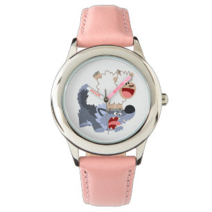 De Pulsera Cuidada y juguetona oveja Personalizado y reloj lo