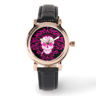 De Pulsera Damasco muerto - reloj elegante del cráneo del