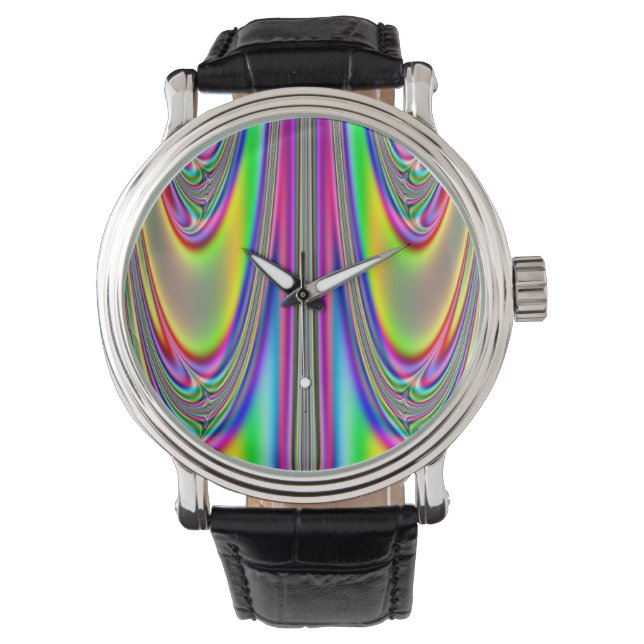 De Pulsera Derritiendo el reloj fractal arco iris (Anverso)