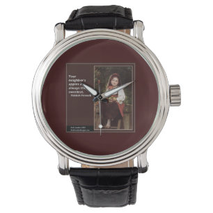De Pulsera Dicho Yiddish y pintura gráfica en reloj unisex