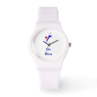 De Pulsera El burro democrático y el reloj blanco azul Go