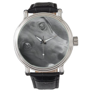 De Pulsera El reloj del perro del amante negro y blanco del