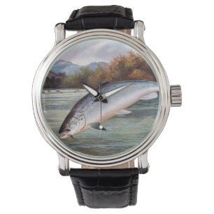 De Pulsera El reloj del pescador - salmón