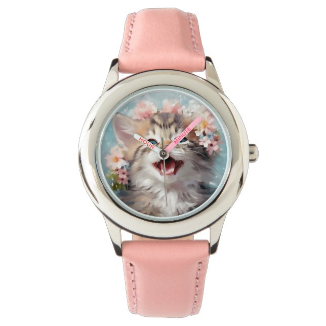 De Pulsera El reloj gatito más feliz (Anverso)