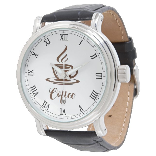 De Pulsera Elegante reloj marrón para empleados del café (Angular)
