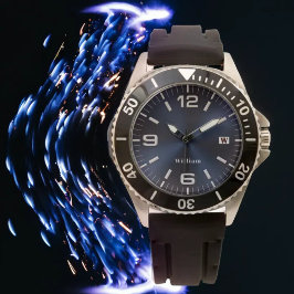 De Pulsera Elegante reloj metálico monocromático cepillado az