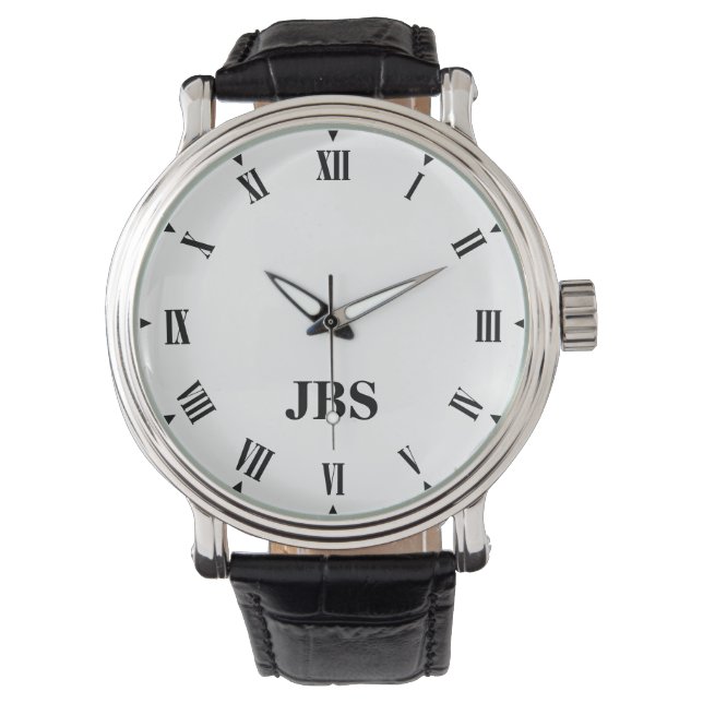 De Pulsera Elegante reloj monogramado Personalizado con númer (Anverso)