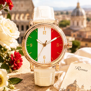 De Pulsera Elegantes Rayas Doradas Reloj Bandera Patriótica I