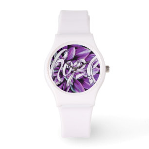 De Pulsera Esperanza del reloj floral del cáncer pancreátic