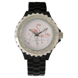 De Pulsera Flamingo Trío rosa 2 reloj