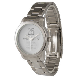 De Pulsera Gracias 25to reloj del trabajo del empleado del