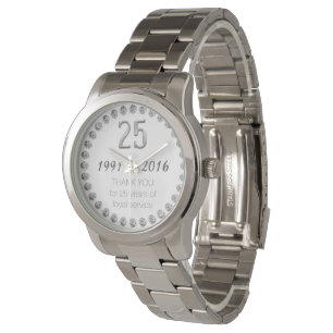 De Pulsera Gracias 25to reloj del trabajo del empleado del