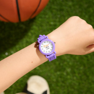De Pulsera ¡GUAU! 🟣 Reloj Morado Personalizado para Niños Re