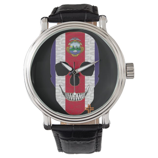 De Pulsera HANDSKULL Costa Rica reloj hombres cuero B2 (Anverso)