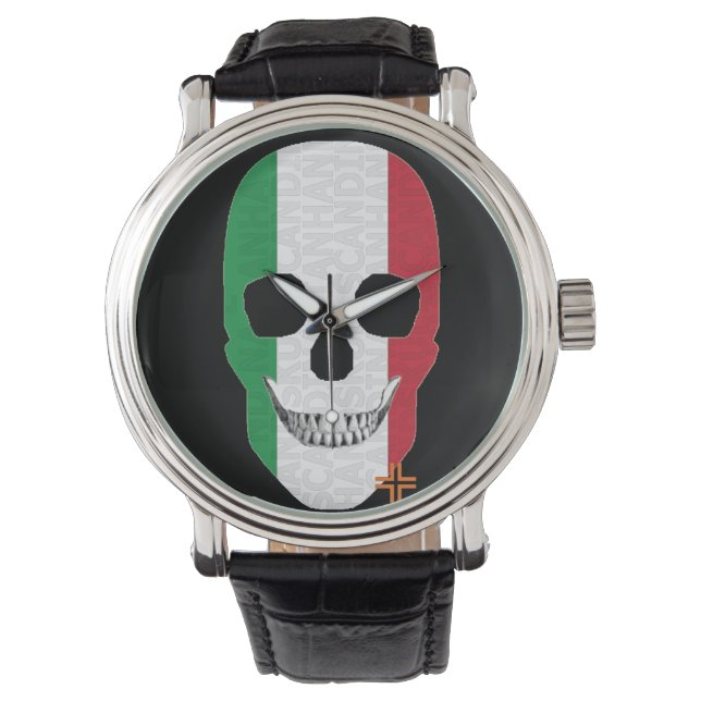 De Pulsera HANDSKULL Italia reloj hombres cuero B2 (Anverso)