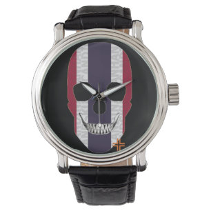 De Pulsera HANDSKULL Tailandia reloj hombres cuero B2