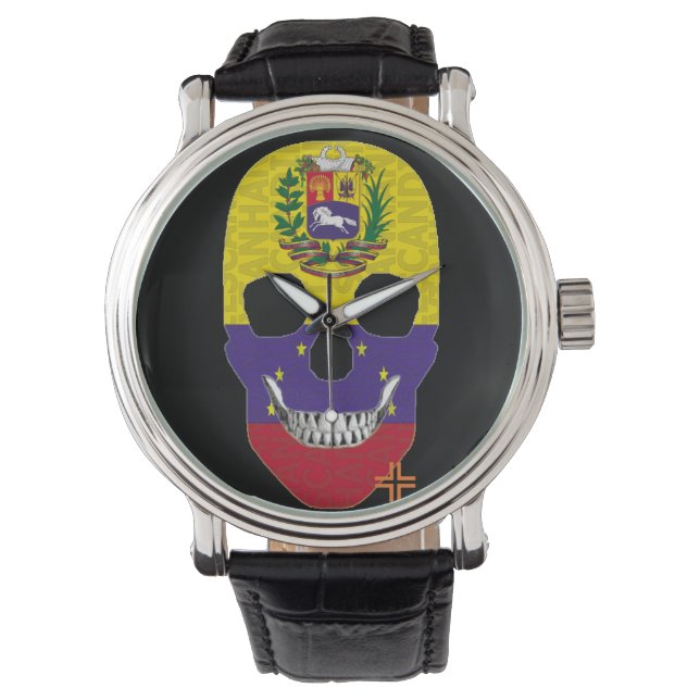 De Pulsera HANDSKULL Venezuela reloj hombres cuero B2 (Anverso)