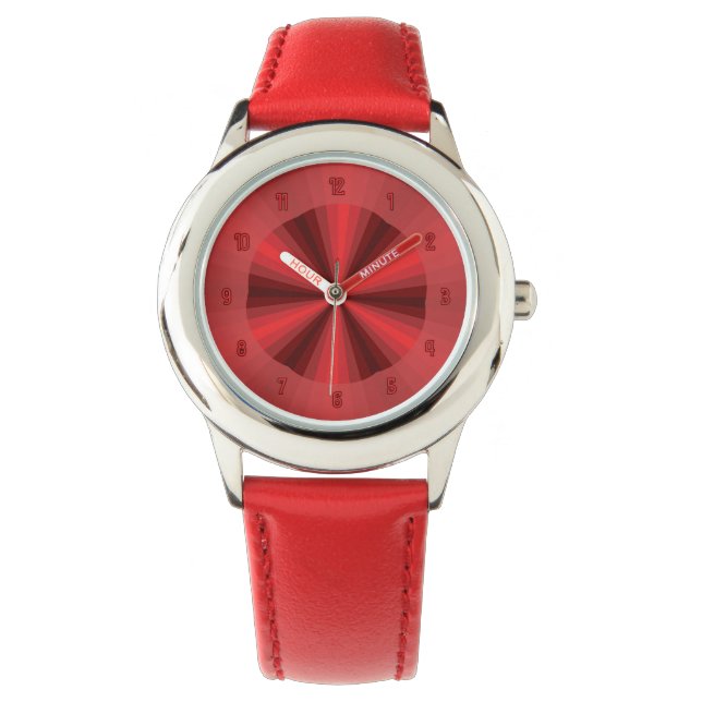 De Pulsera Ilusión óptica reloj rojo (Anverso)