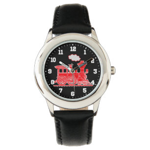 De Pulsera La diversión embroma el reloj negro y rojo del