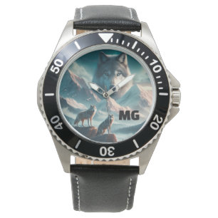 De Pulsera Lobo Espiritual al Atardecer eWatch Reloj