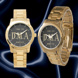 De Pulsera Monograma Reloj Hombres Personalizado Elegante Clá