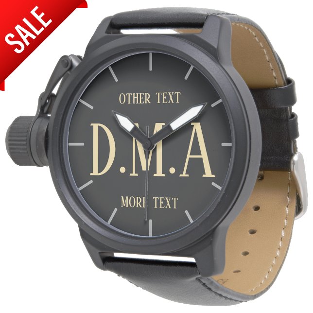 De Pulsera Monograma Reloj Hombres Personalizado Elegante Clá (Subido por el creador)