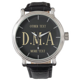 De Pulsera Monograma Reloj Hombres Personalizado Elegante Clá