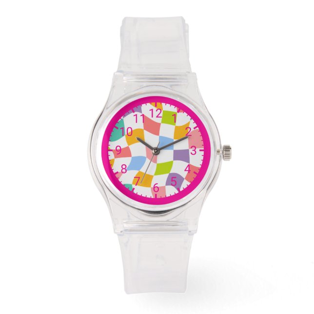 De Pulsera Mujeres y Adolescentes con Reloj Transparente Abst (Anverso)