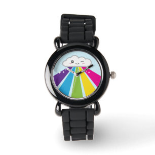De Pulsera Nube kawaii y reloj arco iris