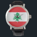 De Pulsera Patriótico, reloj especial con bandera del Líbano<br><div class="desc">Añada un toque de orgullo libanés a su colección de accesorios con nuestro exclusivo reloj de mano con la bandera del Líbano! Diseñado con meticulosa atención a los detalles, este reloj de mano es más que un simple reloj funcional; es una celebración de la rica herencia e identidad cultural del...</div>