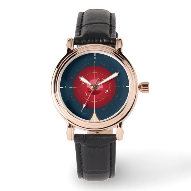De Pulsera Poster del reloj atómico del espacio profundo, ver (Anverso)
