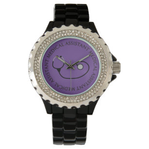 De Pulsera Púrpura del estetoscopio del reloj del auxiliar