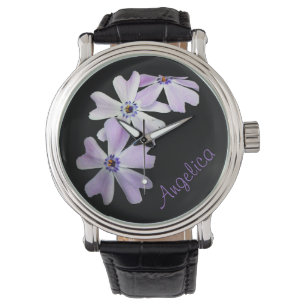 De Pulsera Púrpuras reloj personalizado 3 flores