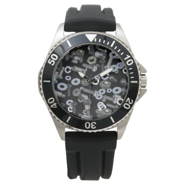De Pulsera Reloj - Acero inoxidable clásico - Tuercas y perno (Anverso)