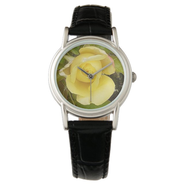 De Pulsera Reloj amarillo rosebud (Anverso)