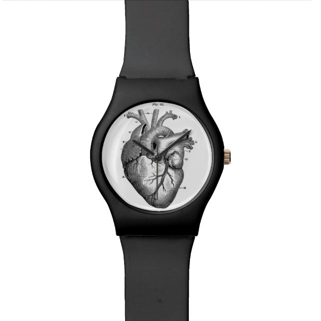De Pulsera Reloj anatómico del corazón liso (De cerca)