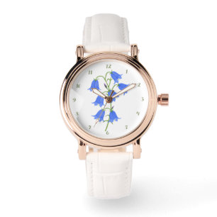 De Pulsera Reloj Antiguo Rosa Dorada Campanillas Azules Preci