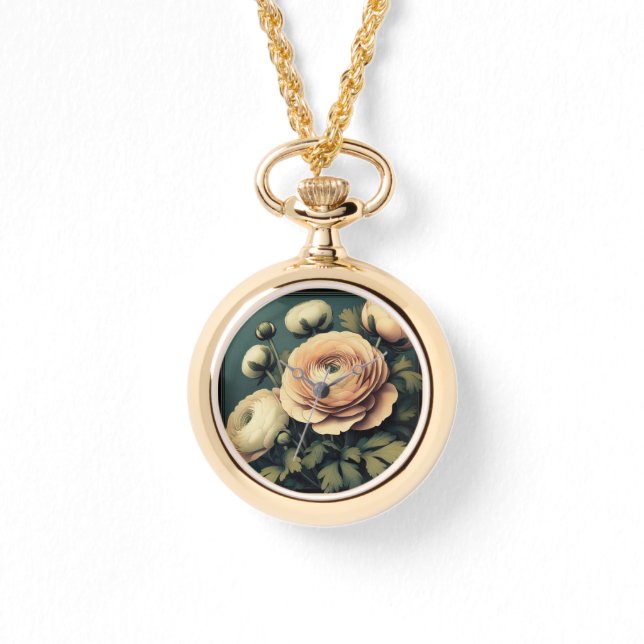De Pulsera Reloj Art Deco Ranunculus eWatch (Anverso)